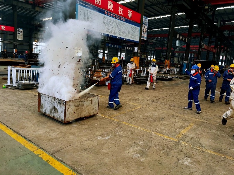 Eihe Steel Structure het die brandoefening van 