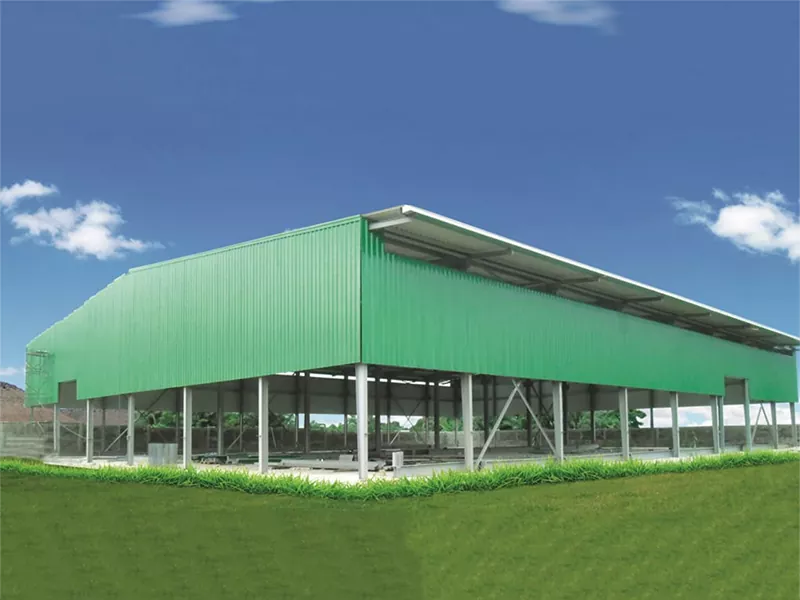 Eko-vriendelike prefab metaalpakhuisgebou
